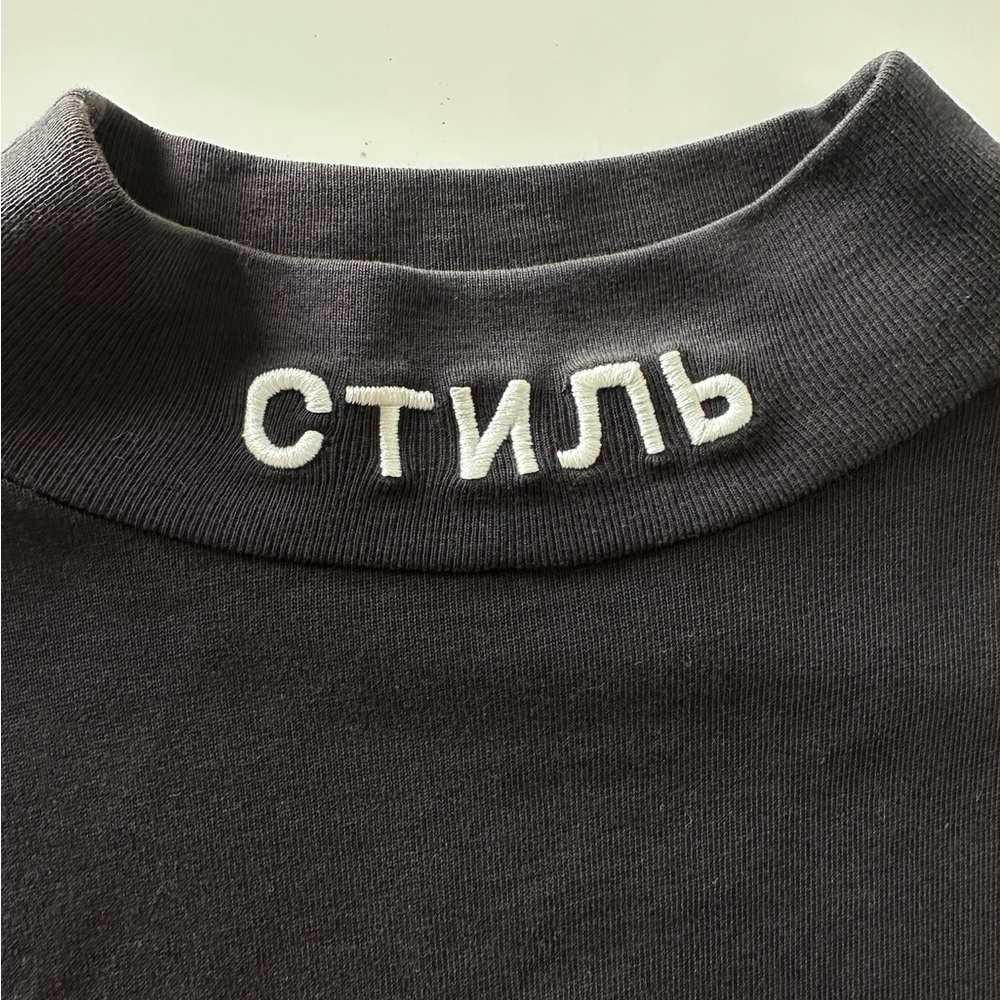 Heron Preston “Style” Black Long Sleeve Turtle Neck Tee - Picture 3 of 16